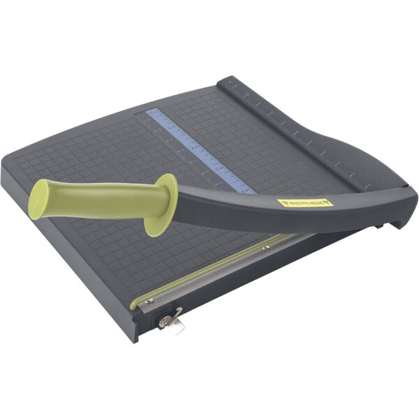 12" Guillotine Paper Cutter – 10 Sheet Capacity with Safety Guard and Alignment Grid